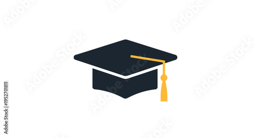 Iconic representation of academic achievement, symbolizing education and graduation success