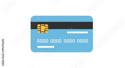 Illustration of a credit card showcasing finance, payment, and digital transactions
