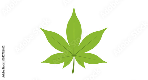 Vector cannabis leaf icon, green