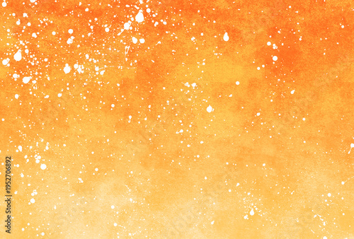 背景素材_水彩テクスチャ_オレンジ