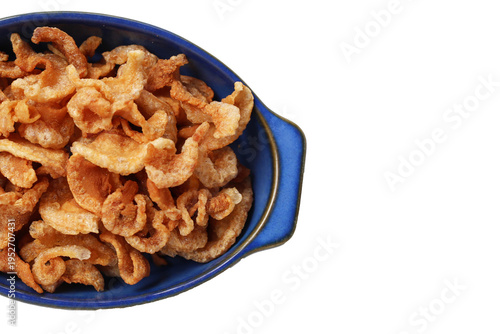 Crispy pork rinds with crunchy texture.