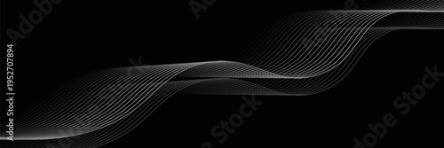 The black background features thin, curved lines in gold and white that run horizontally, giving the image a luxurious and slightly moving look. This piece feels elegant and easy on the eyes
