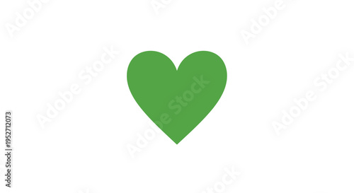 A solitary vibrant green heart shape representing nature's appreciation and care no comma needed