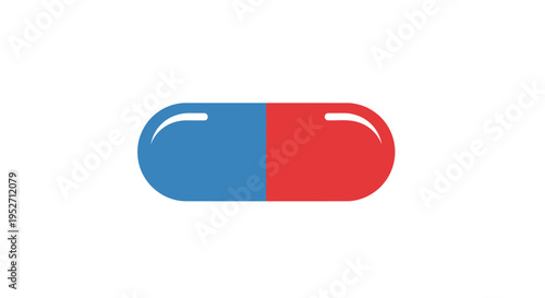 A visually appealing illustration of a medicine capsule, ideal for medical or healthcare concepts