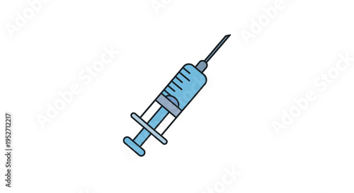 Illustration of a Medical Syringe Representing Vaccination and Healthcare Procedures
