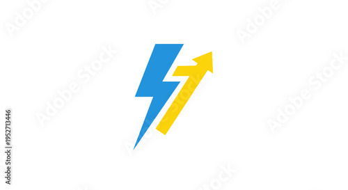 Free Download Abstract Energy Symbol with Bolt and Arrow Representing Power, Growth, and Progress - GFXLoad