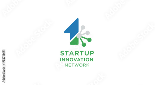 Free Download Startup innovation network logo representing connection, growth, and forward thinking ideals - GFXLoad