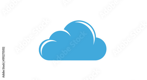 Cloud graphic design representing data storage and computing in a modern context
