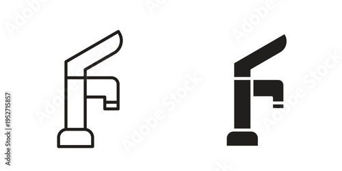 Tap icons. Vector illustration. Editable stroke. Isolated icon suitable for web,