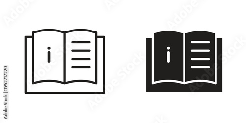 User guide icons. Vector illustration. Editable stroke. Isolated icon suitable for web,