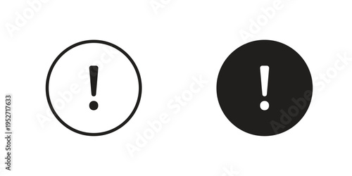 Warning triangle icons. Vector illustration. Editable stroke. Isolated icon suitable for web,