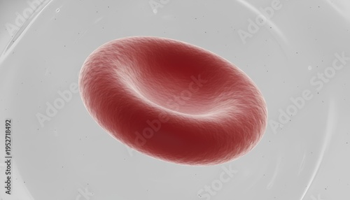 Red Blood Cell Microscopic View 3D Render of Human Erythrocyte for Health and Medical Concepts