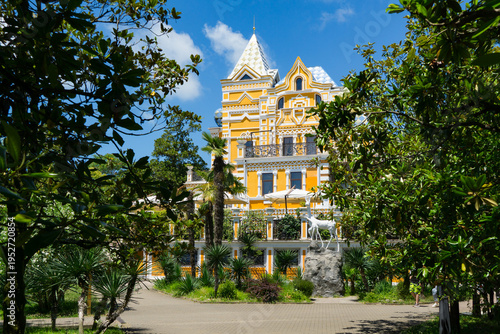 Photos Grand, ornate yellow-and-white Khludov's dacha building