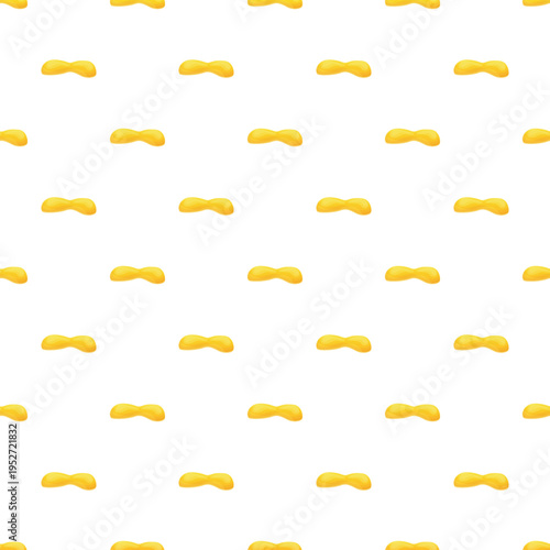 Crunchy yellow potato chips repeating in a delicious food snack pattern