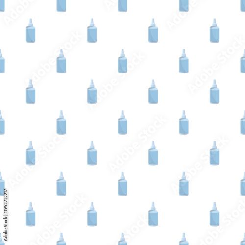 Nasal spray bottles forming a blue healthcare treatment pattern on white