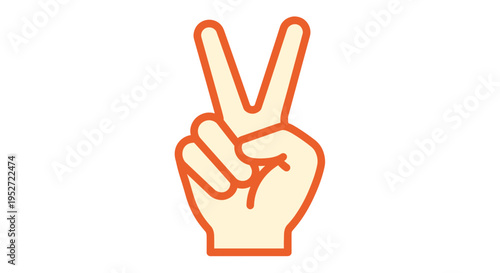 Vector peace sign hand gesture icon