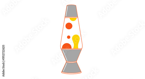 Vector lava lamp icon with colorful liquid