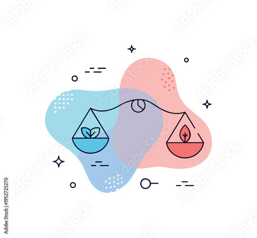 Soft biomorphic design concept illustrated with smooth irregular forms merging seamlessly, expressing natural evolution and organic balance. Small dot accents