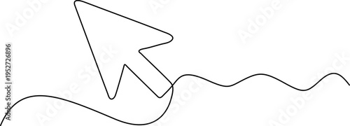 WebMinimalist Line Art Cursor with Wave