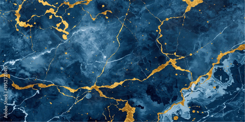 Blue grunge background with paint texture featuring a vector illustration of the EU flag stars and map of Europe as a symbolic union of countries isolated on an abstract world continent icon