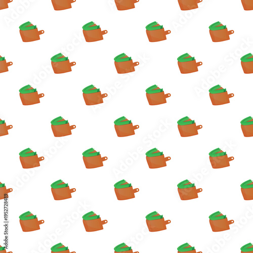 Wallets full of green cash creating a repeating pattern