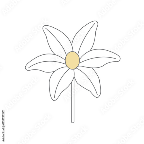 Minimalist Flower Line Art Illustration