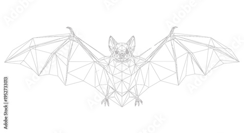 Vector polygonal bat icon