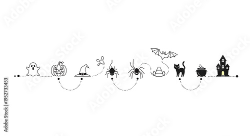 Set of 10 insect icons vector, black and white