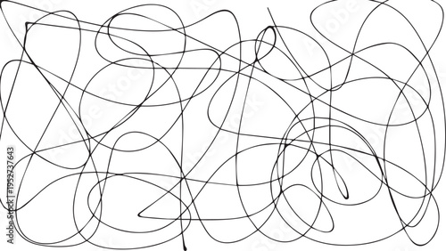 Abstract art background features black lines on white