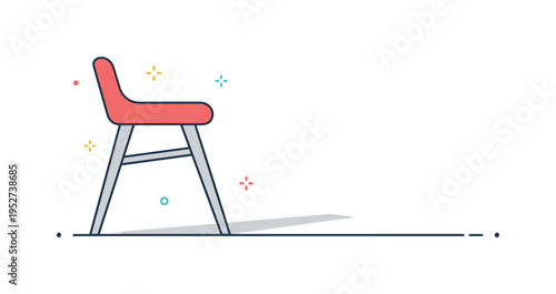 Minimalist interior detail shown as a single angled chair leg casting a soft shadow on floor line, expressing clean design and spatial balance. Compact and