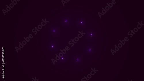Purple Glowing Dots on Black Background.