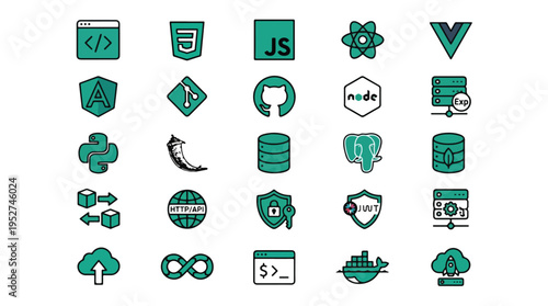 Personal Growth Icon Set in Orange Linear Style. A collection of career success linear icons, including coaching, target, ladder, brain, roadmap, trophy, goals, growth, mindset