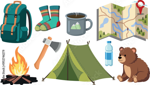 Outdoor Camping Travel Sticker Set