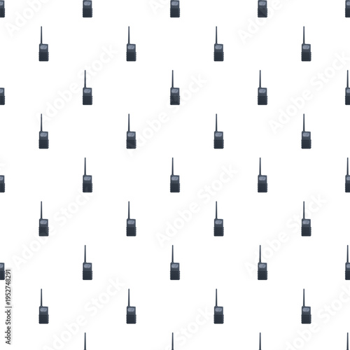 Repeating walkie talkie units creating a seamless pattern for communication themes