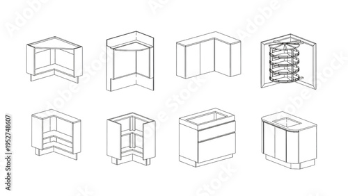 Various Kitchen Cabinet Designs and Configurations