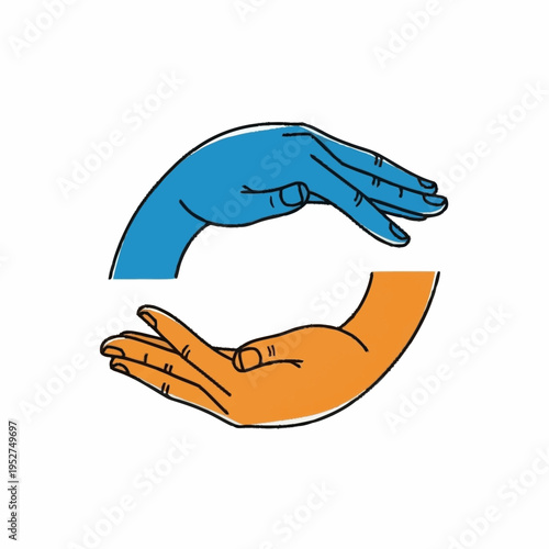 Two hands forming a circular shape representing care and protection.