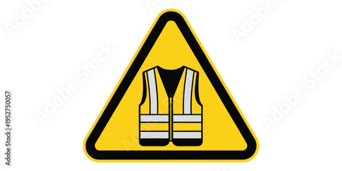 Road sign warning of workers wearing safety vests ahead on highway