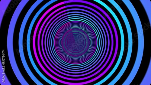 Vibrant Purple Blue Concentric Circles Pattern.