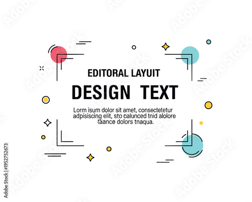 Design layout framing concept illustrated by a centered text block surrounded by balanced margins and guide lines, representing structure and visual hierarchy.