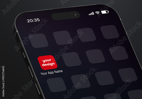 Close up of a smartphone App mockup