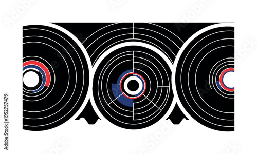 Black and white realistic close-up of a face gently closing eyes for sleep, placed slightly off-center, layered with a bold orange circle behind the head and