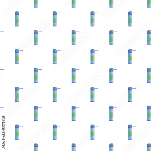 Repeating blue throat spray bottles creating a clean medical and pharmacy pattern background