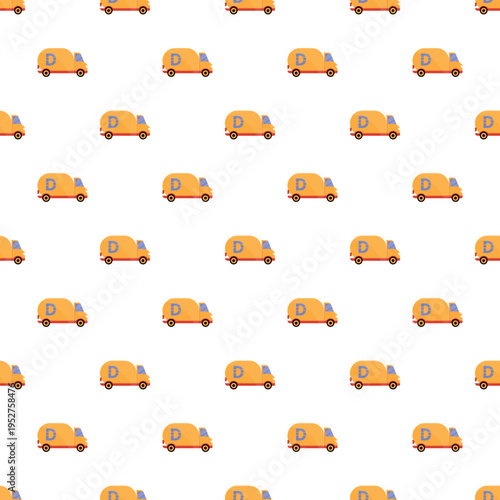 Delivery vans forming a background pattern for transport and logistic concepts