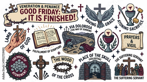 Good Friday Christian Symbols and Religious Elements
