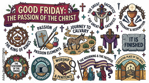 Good Friday Passion of Christ Elements Collection