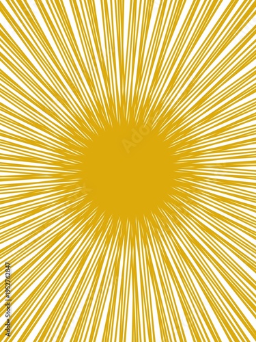 Abstract sunburst background featuring radiating lines from the center in a vintage beige tone. This retro-style burst pattern creates a dynamic visual effect, perfect for backgrounds, posters, banner