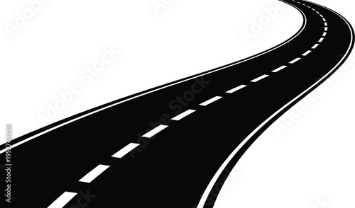 Winding road stretching into the distance