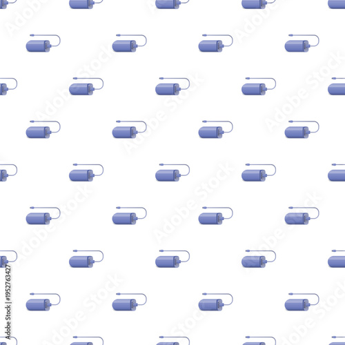 Portable power banks are repeating in a seamless pattern design on a white background