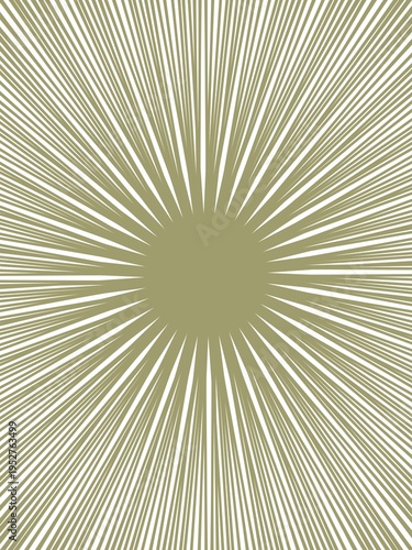 Abstract sunburst background featuring radiating lines from the center in a vintage beige tone. This retro-style burst pattern creates a dynamic visual effect, perfect for backgrounds, posters, banner
