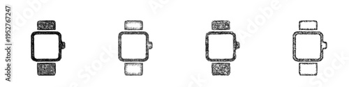 Sketch smartwatch icon design set